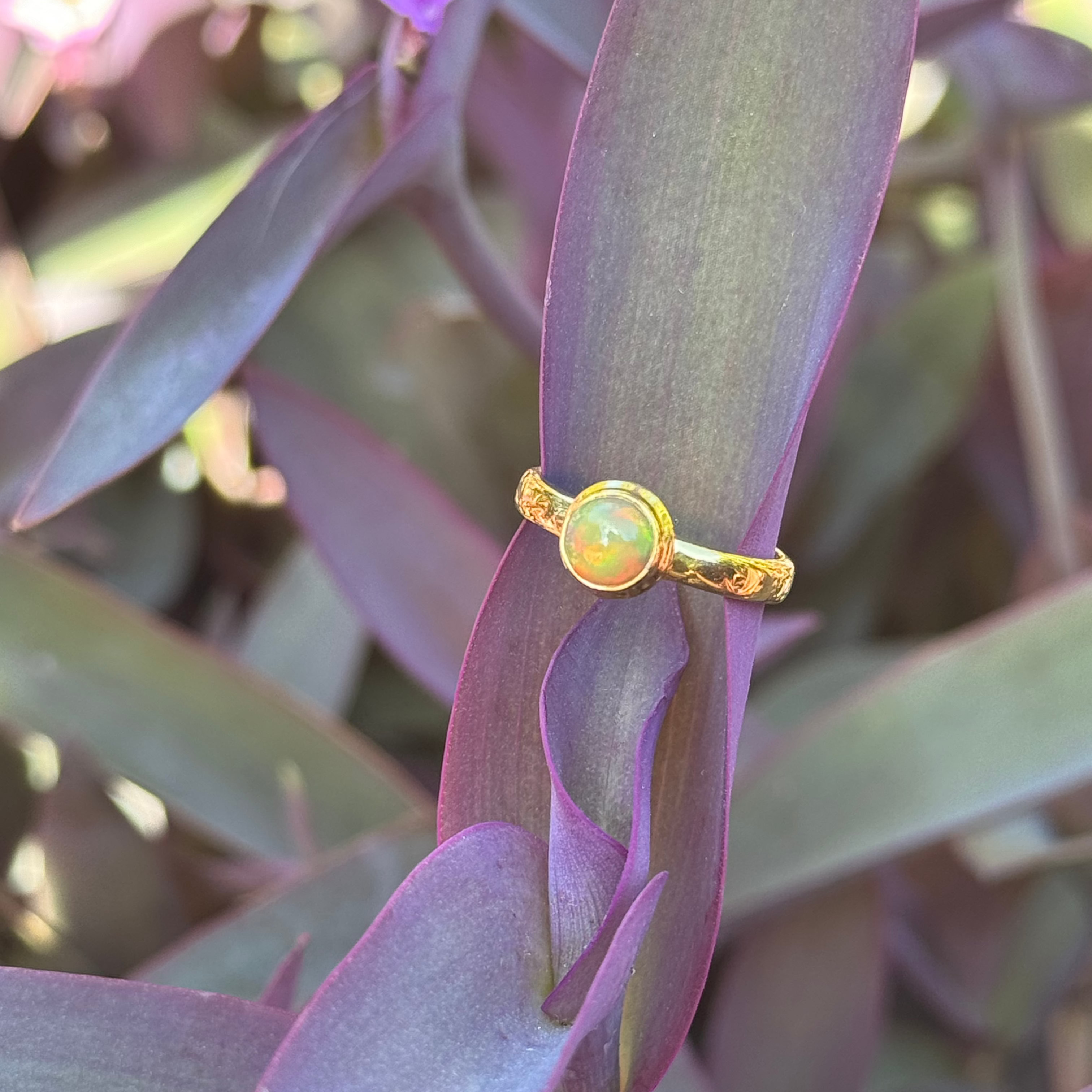 Ethiopian Opal Ring in Vermeil