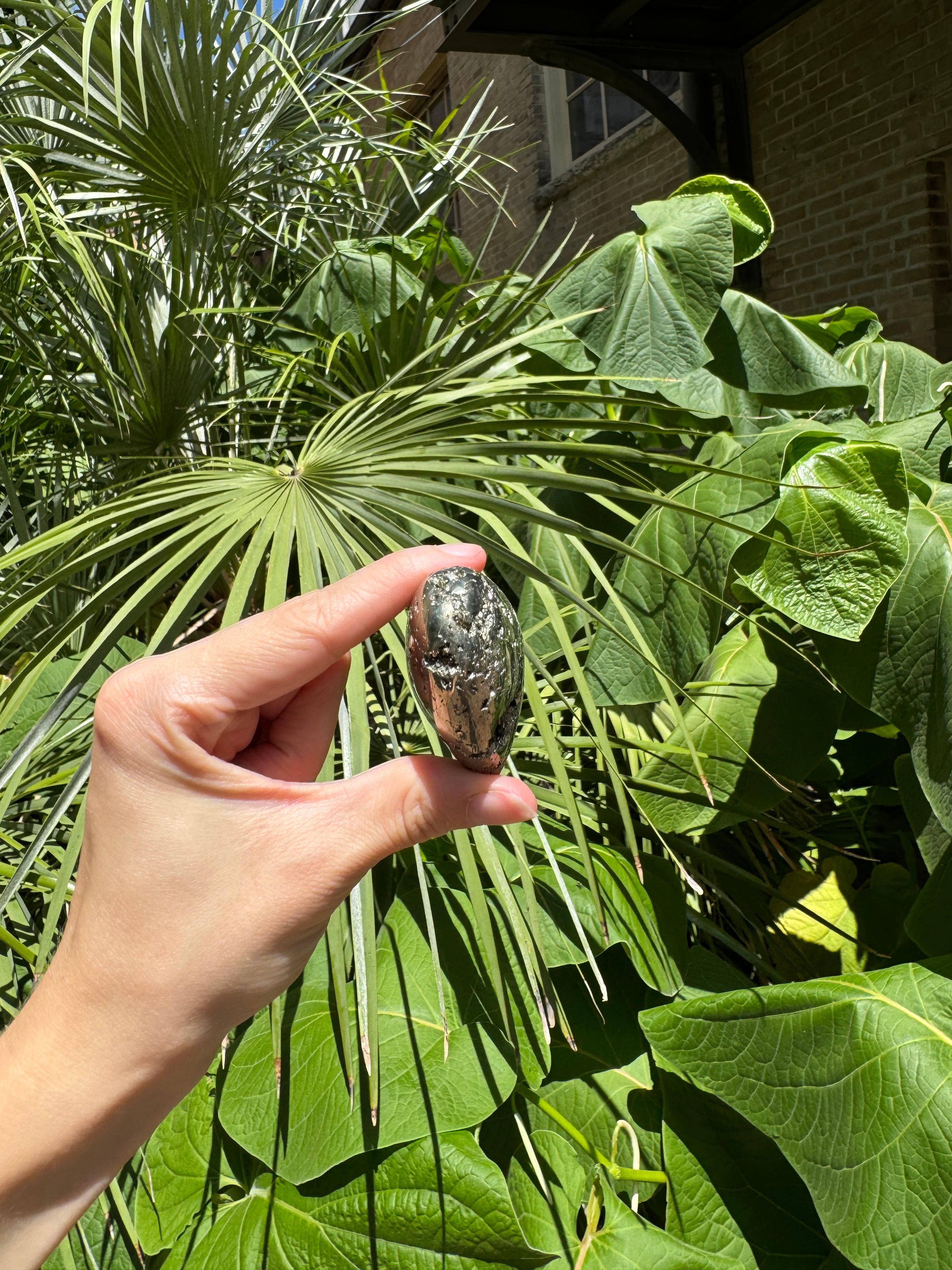 Pyrite Heart Carved Crystal