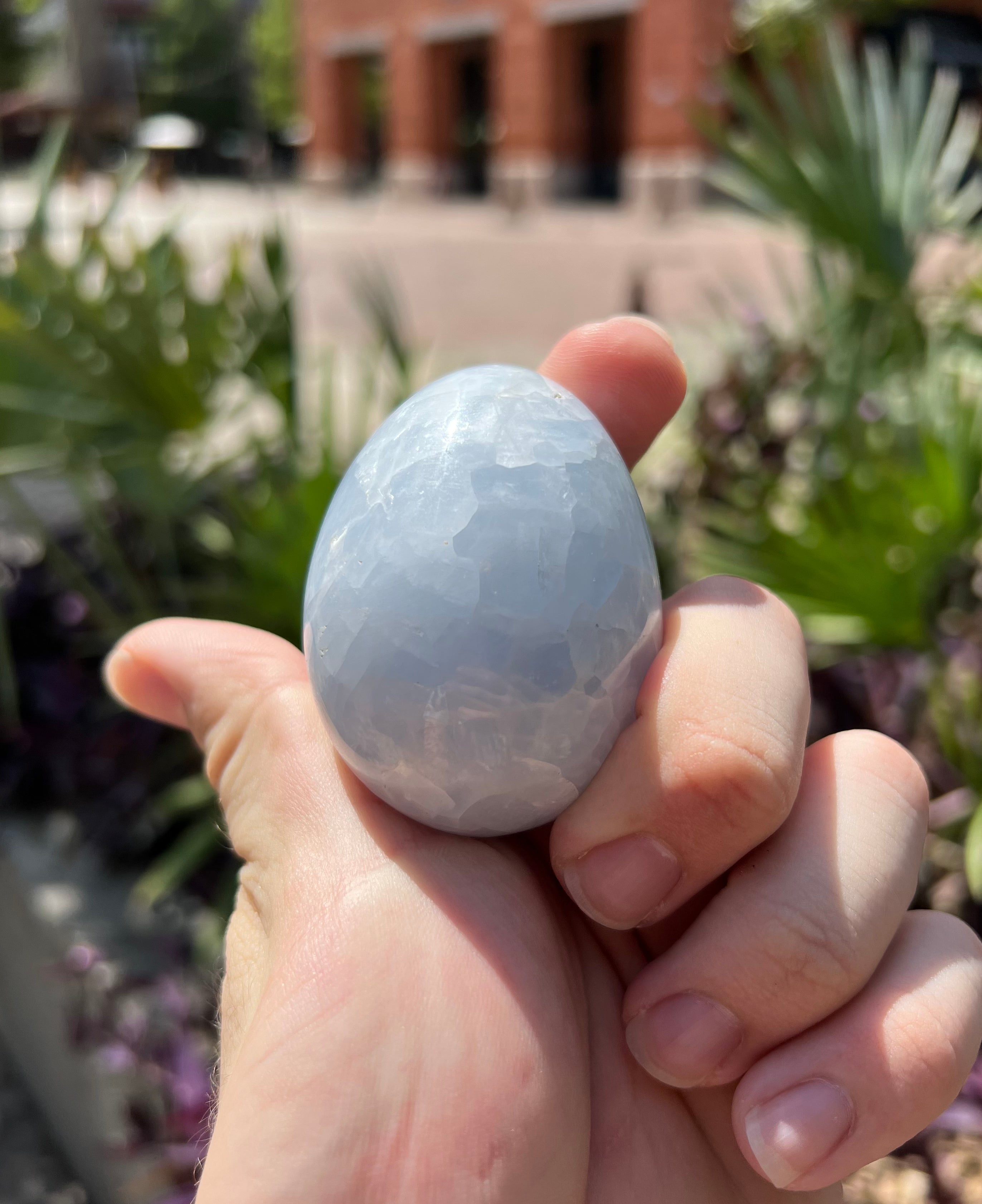 Blue Calcite Egg