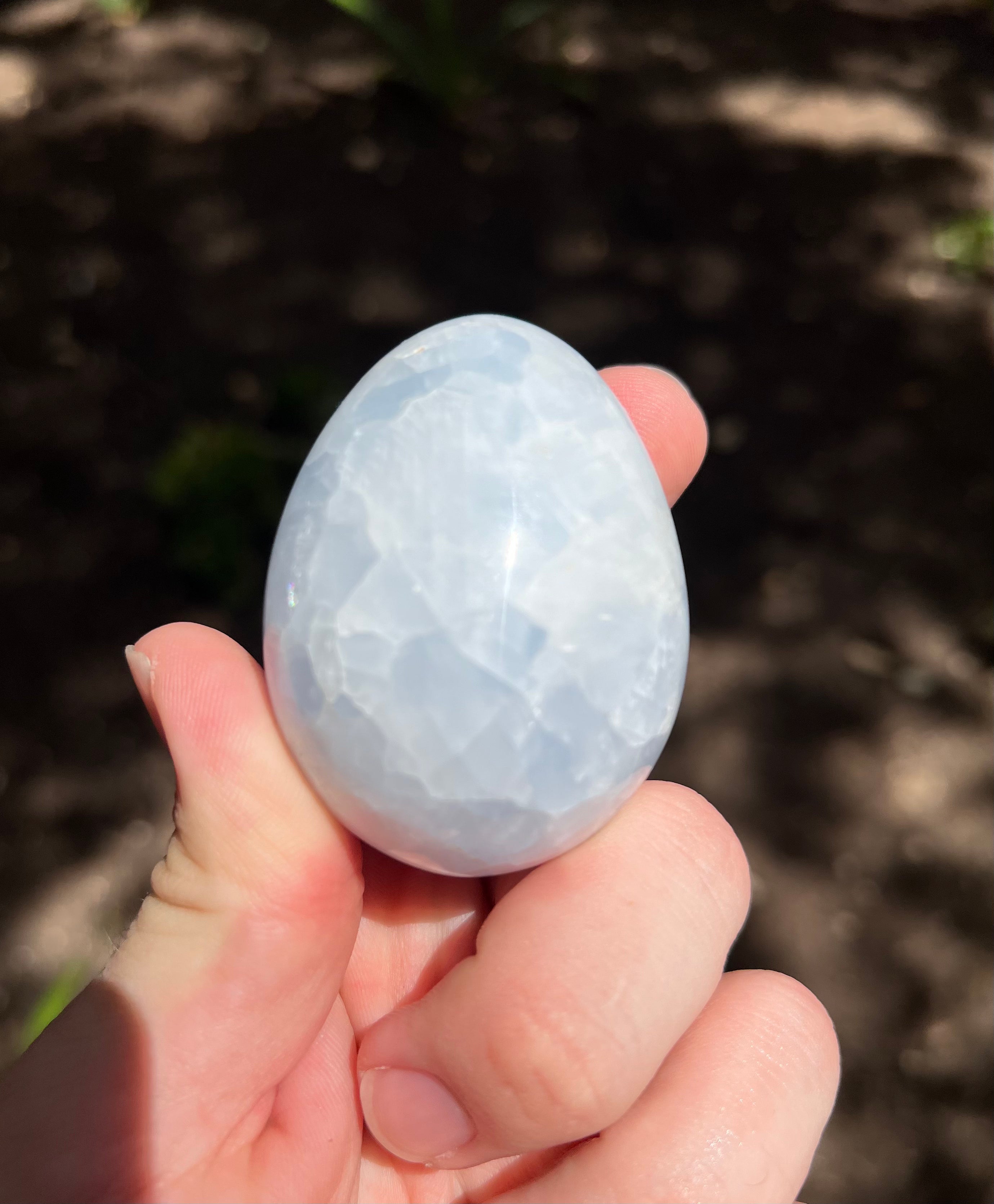 Blue Calcite Egg