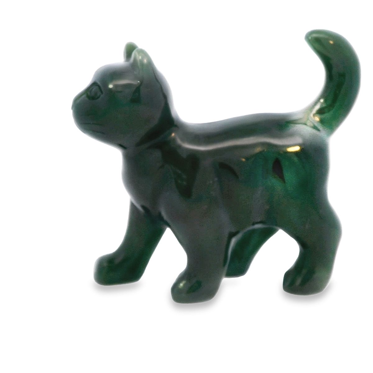 Vintage ten thousand villages Jade sold cat figurine