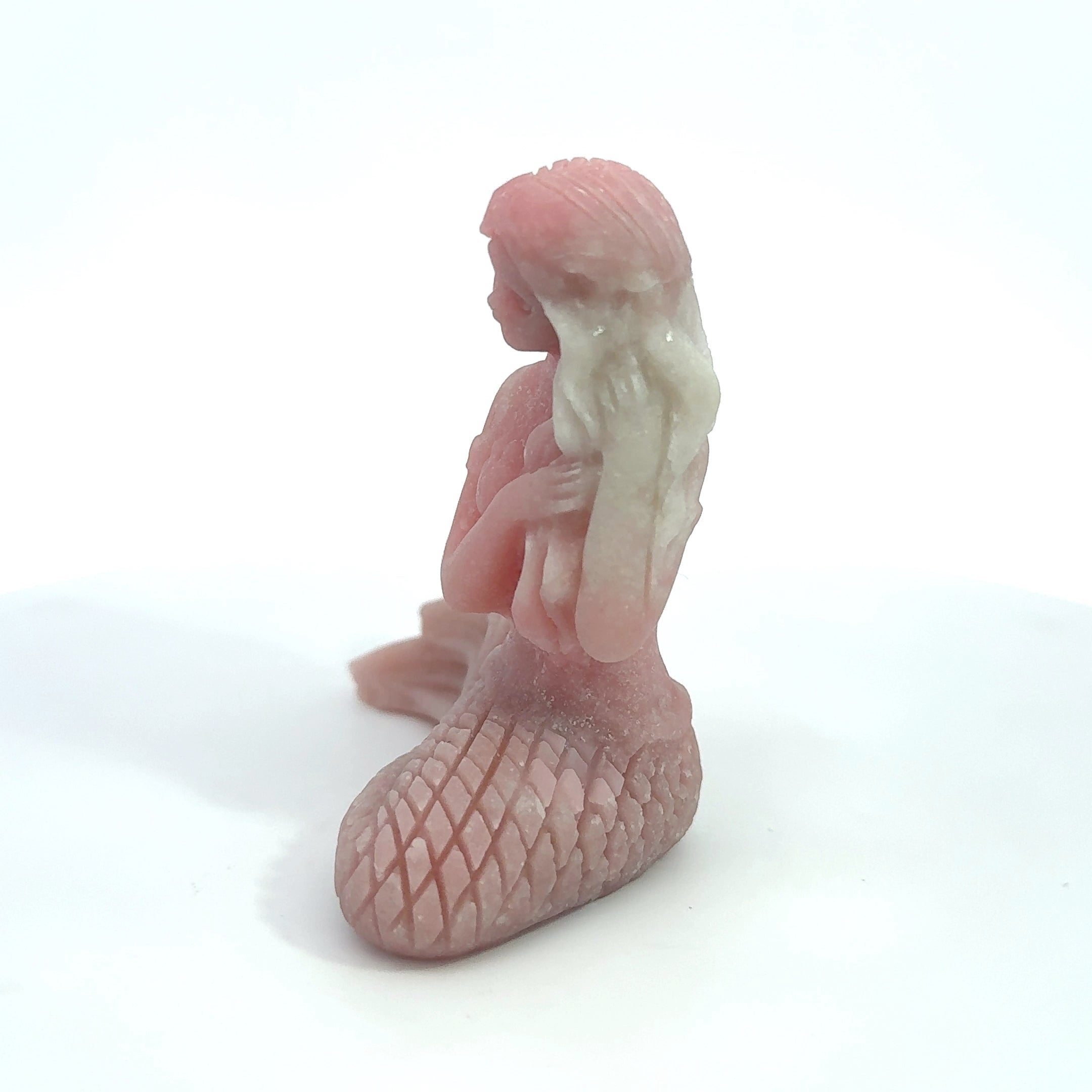 Pink Opal Mermaid Figurine