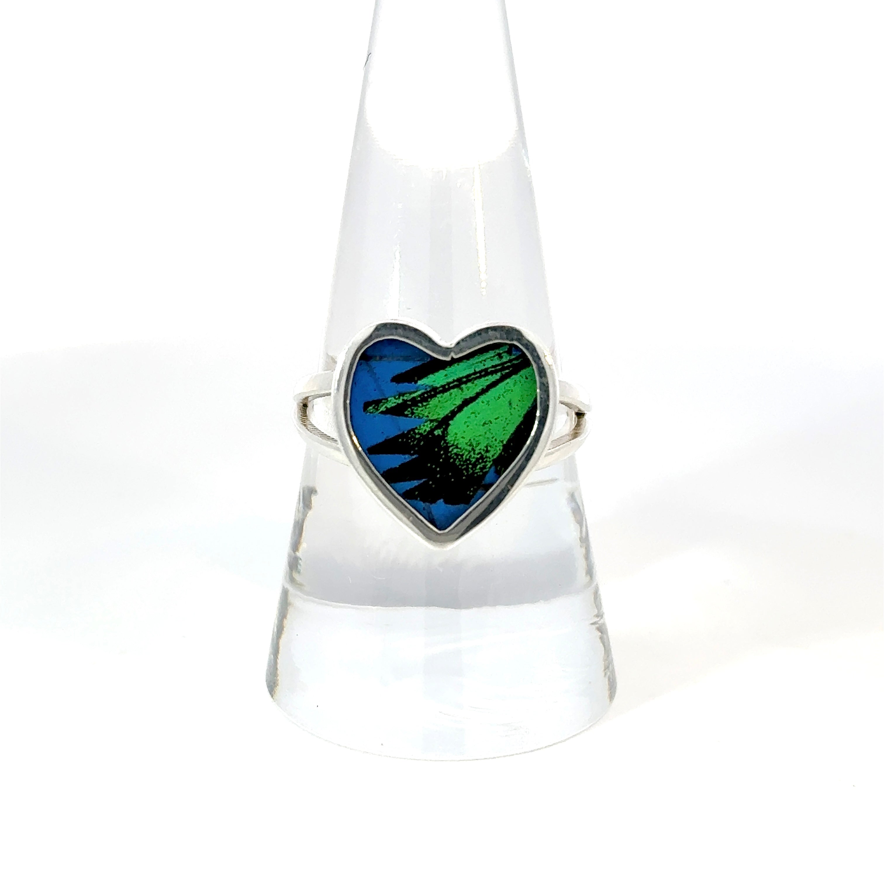 Heart shaped Butterfly Wing Ring