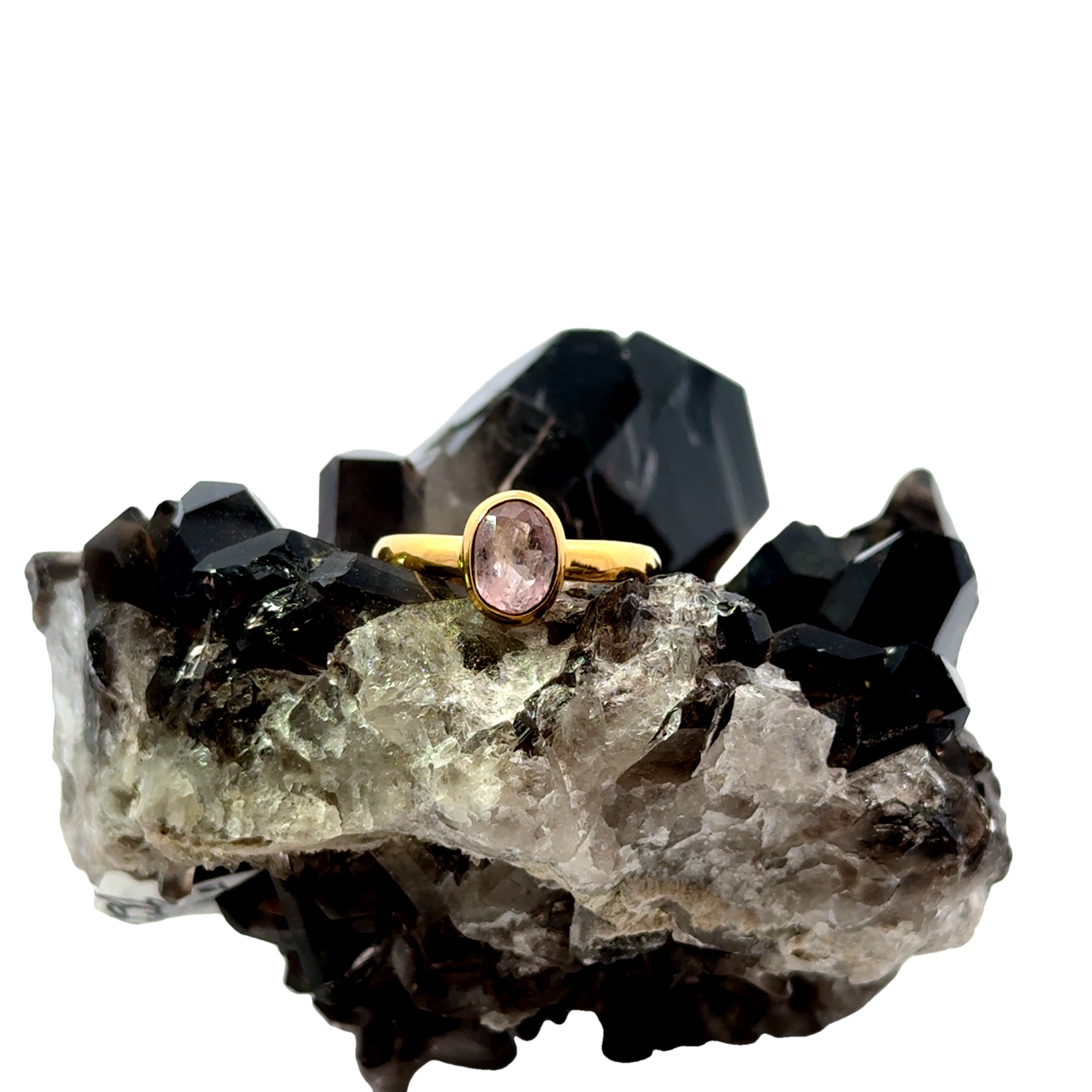 Morganite Ring in Vermeil