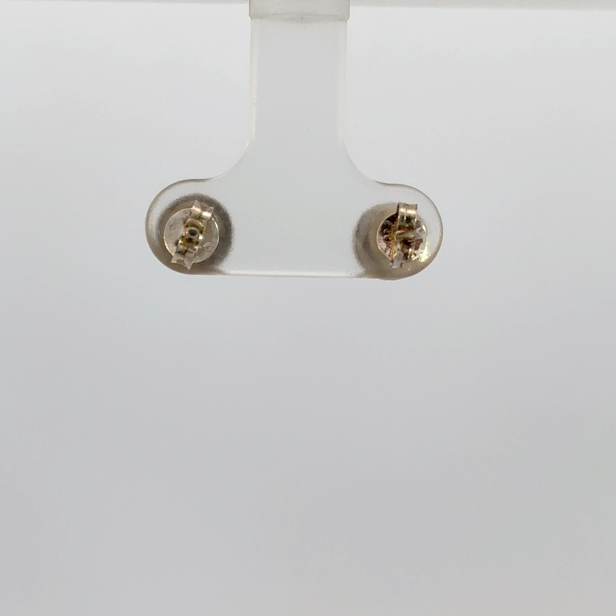 Round Cut Citrine Stud Earrings in Sterling