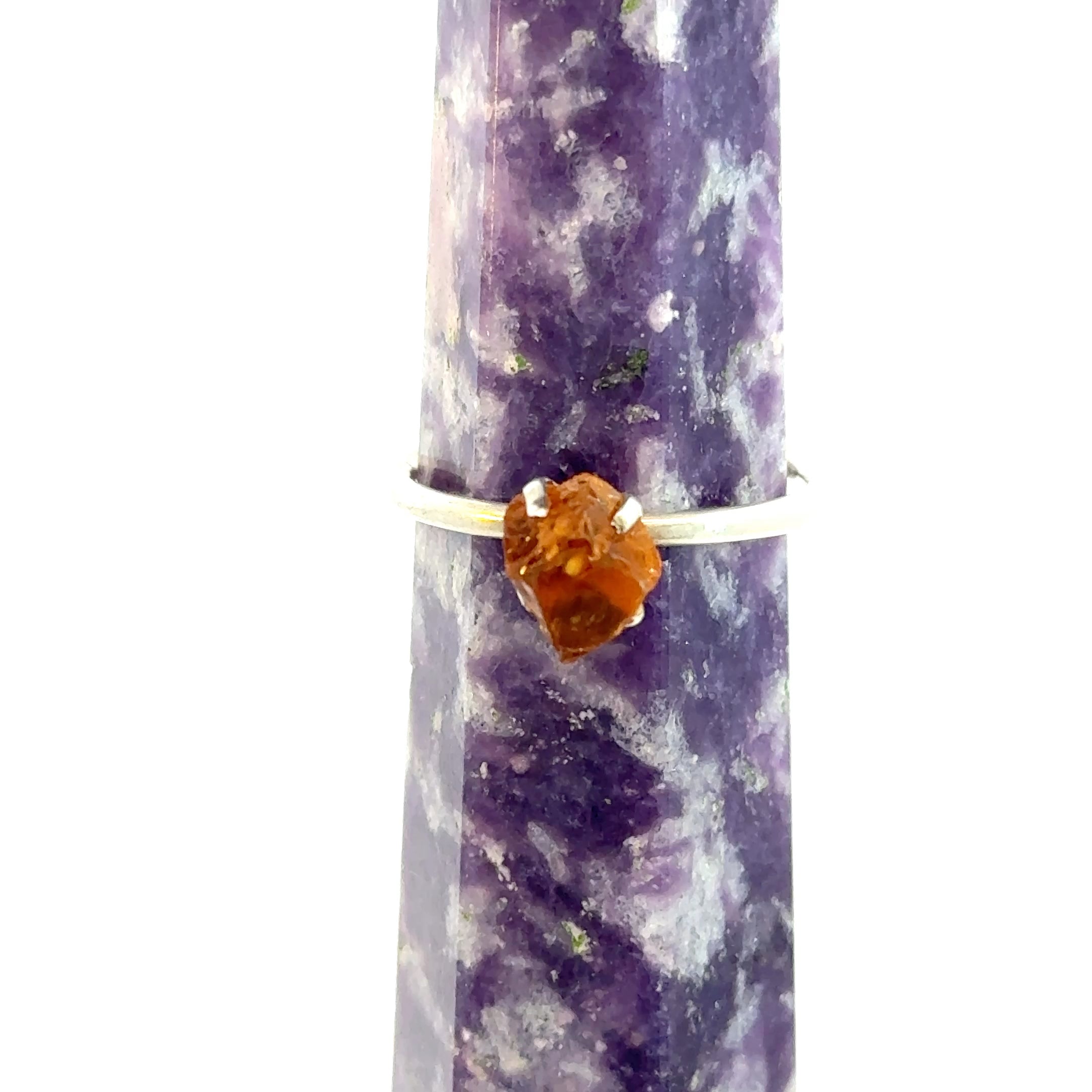 Freeform Citrine Ring in Sterling Silver