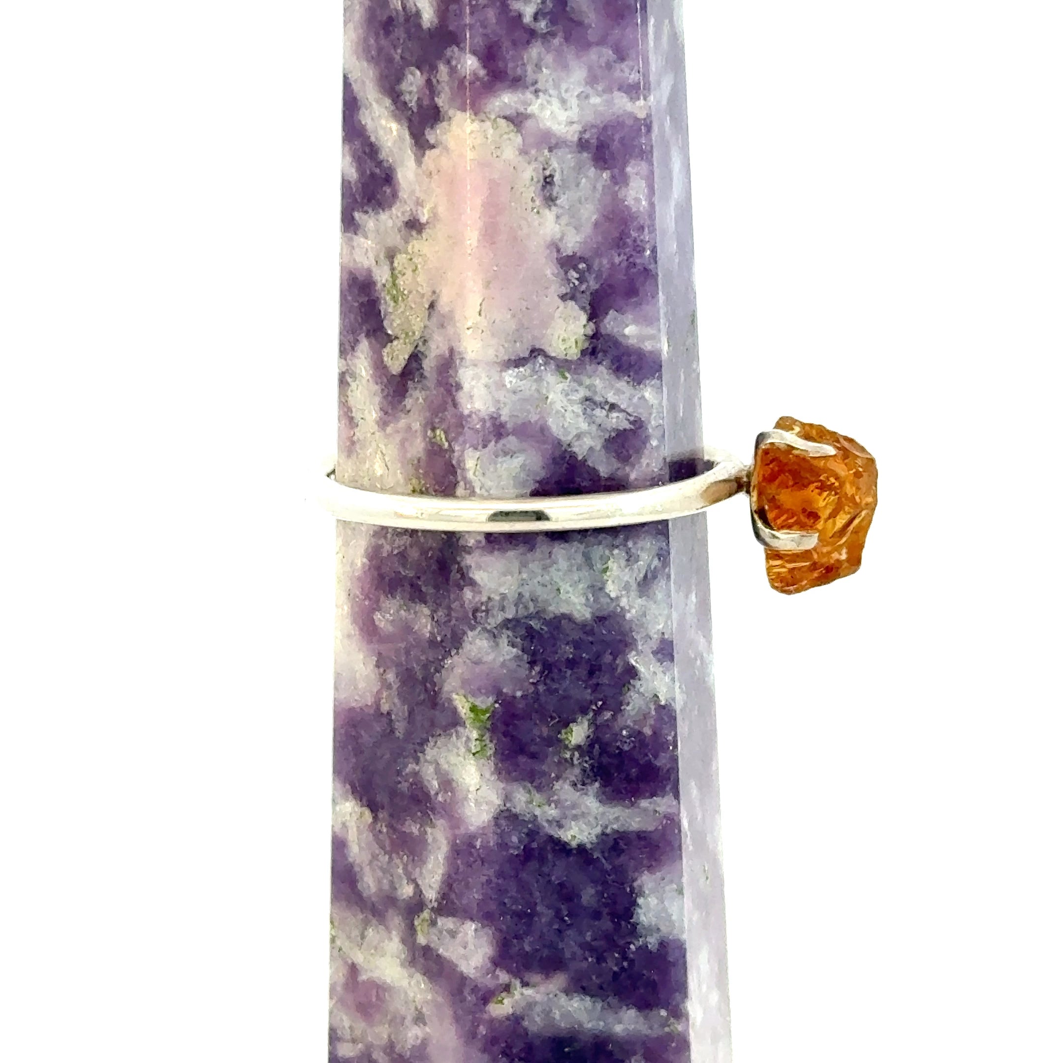 Freeform Citrine Ring in Sterling Silver