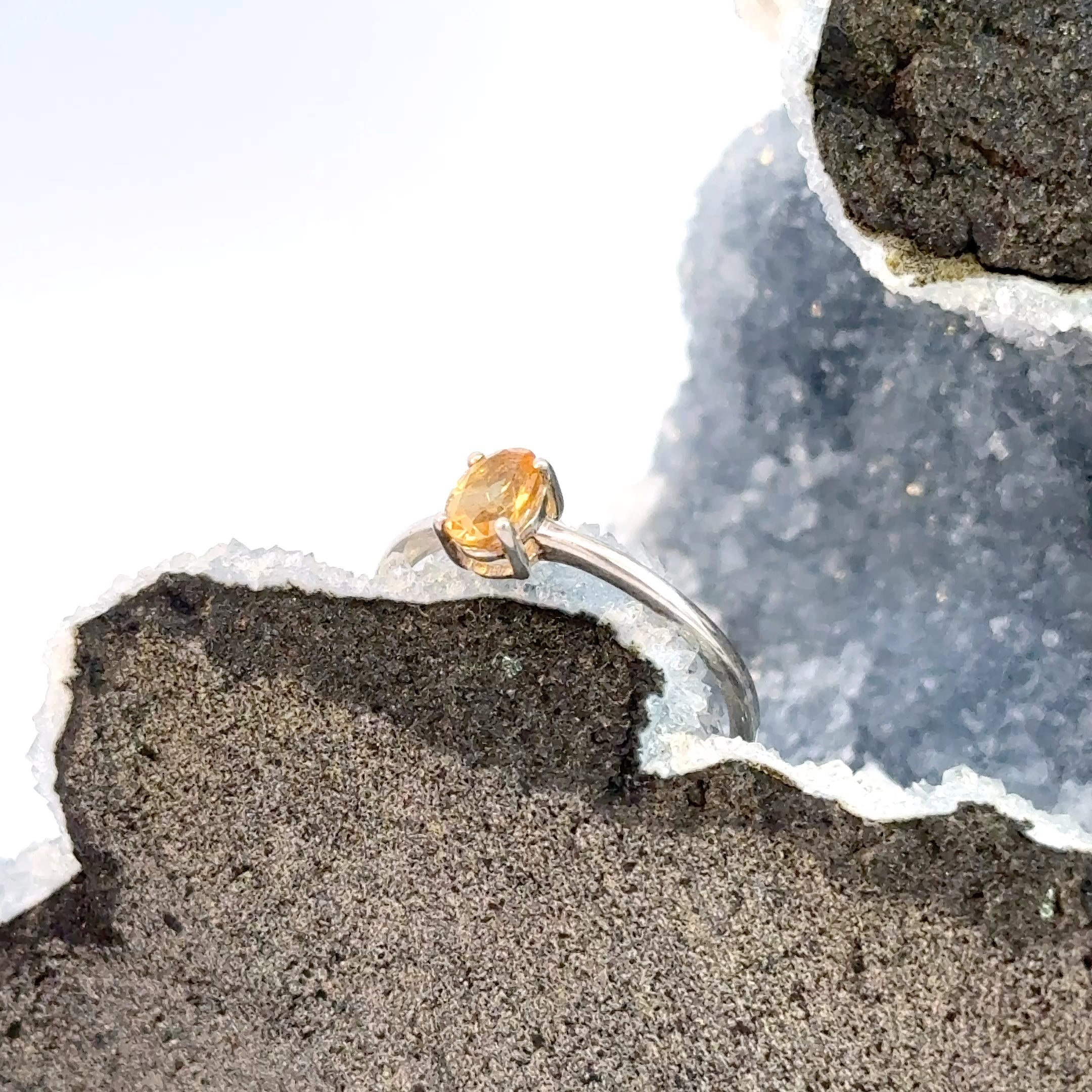 Oval Cut Citrine in Sterling Silver