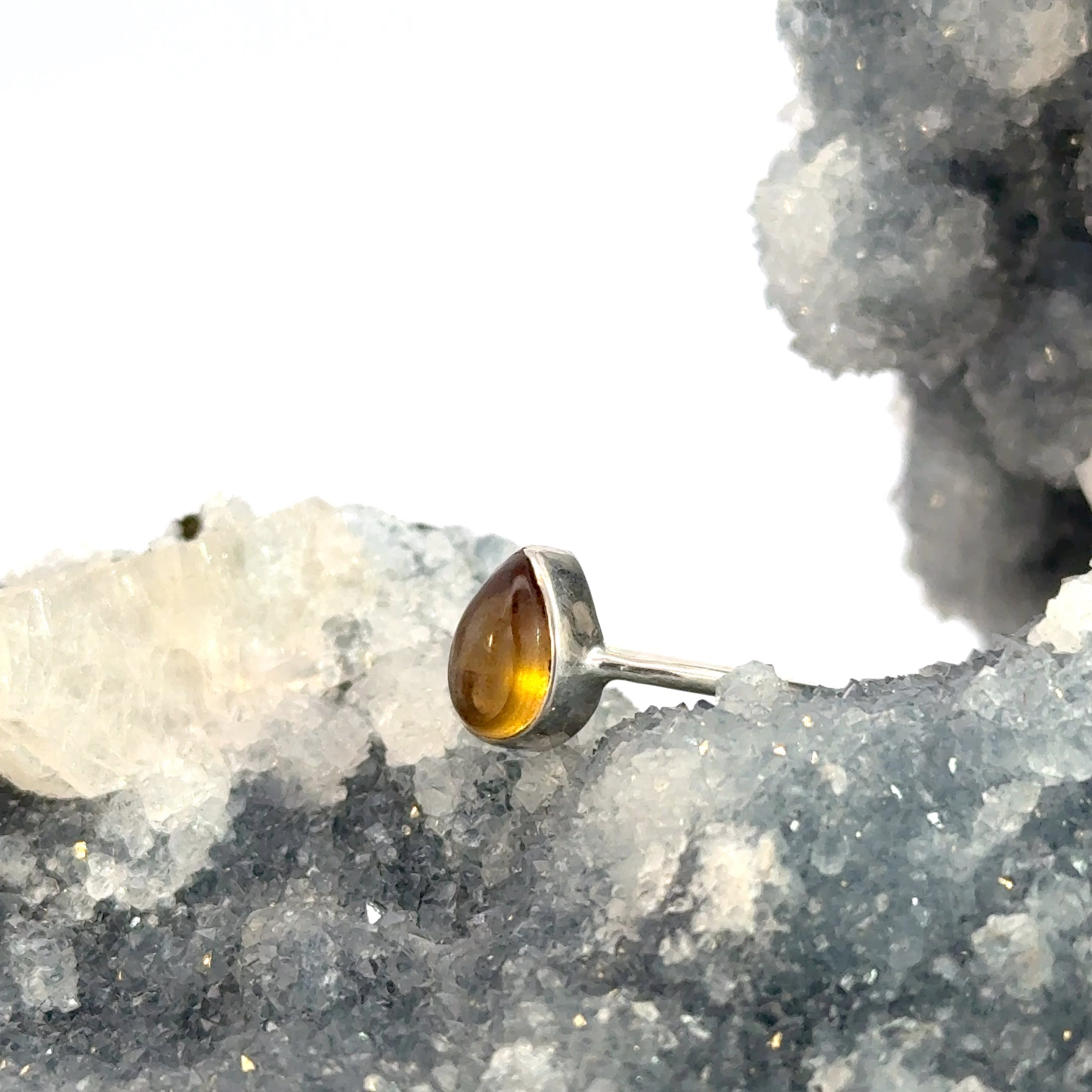 Pear Shaped Citrine in Sterling Silver