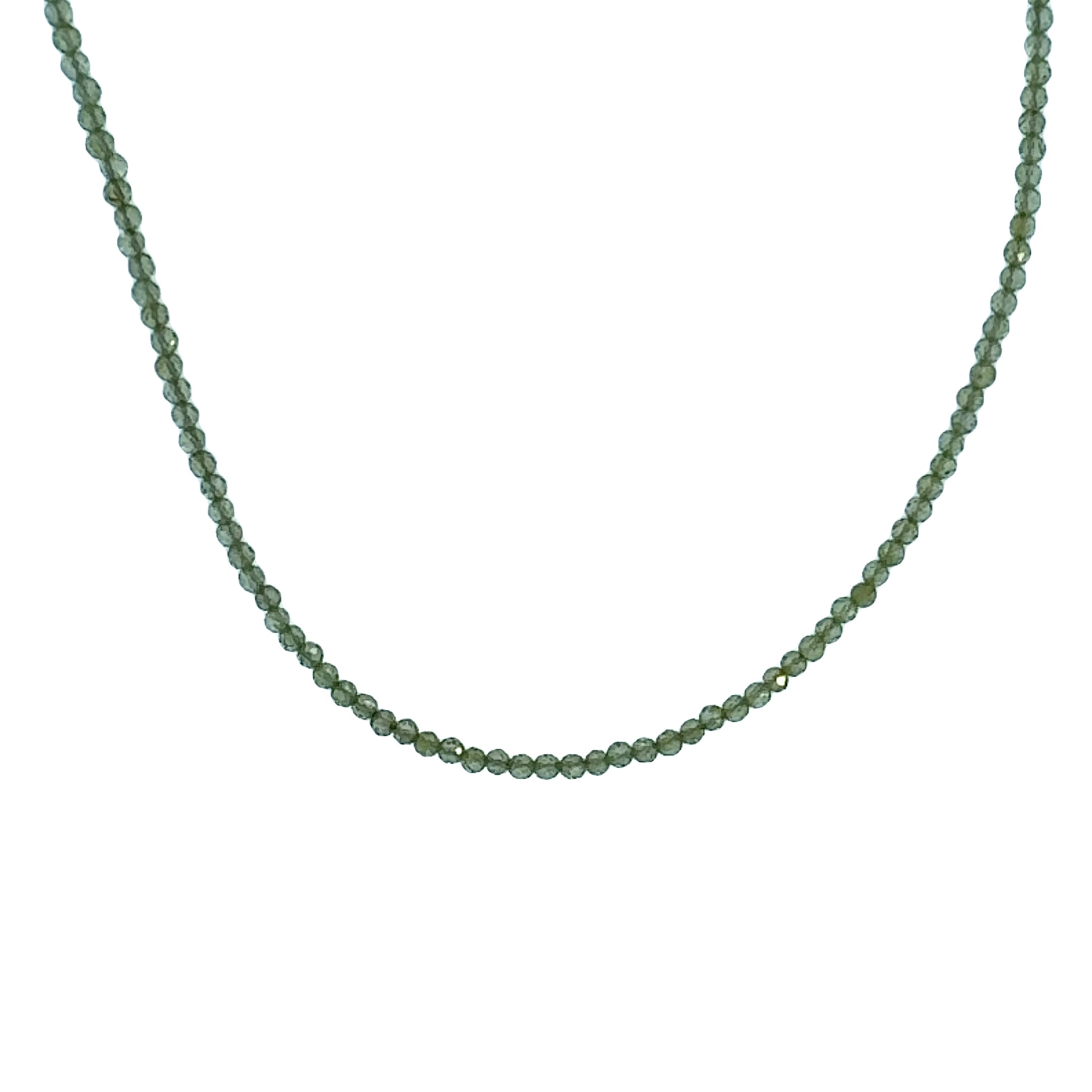 Faceted Peridot Beaded Necklace