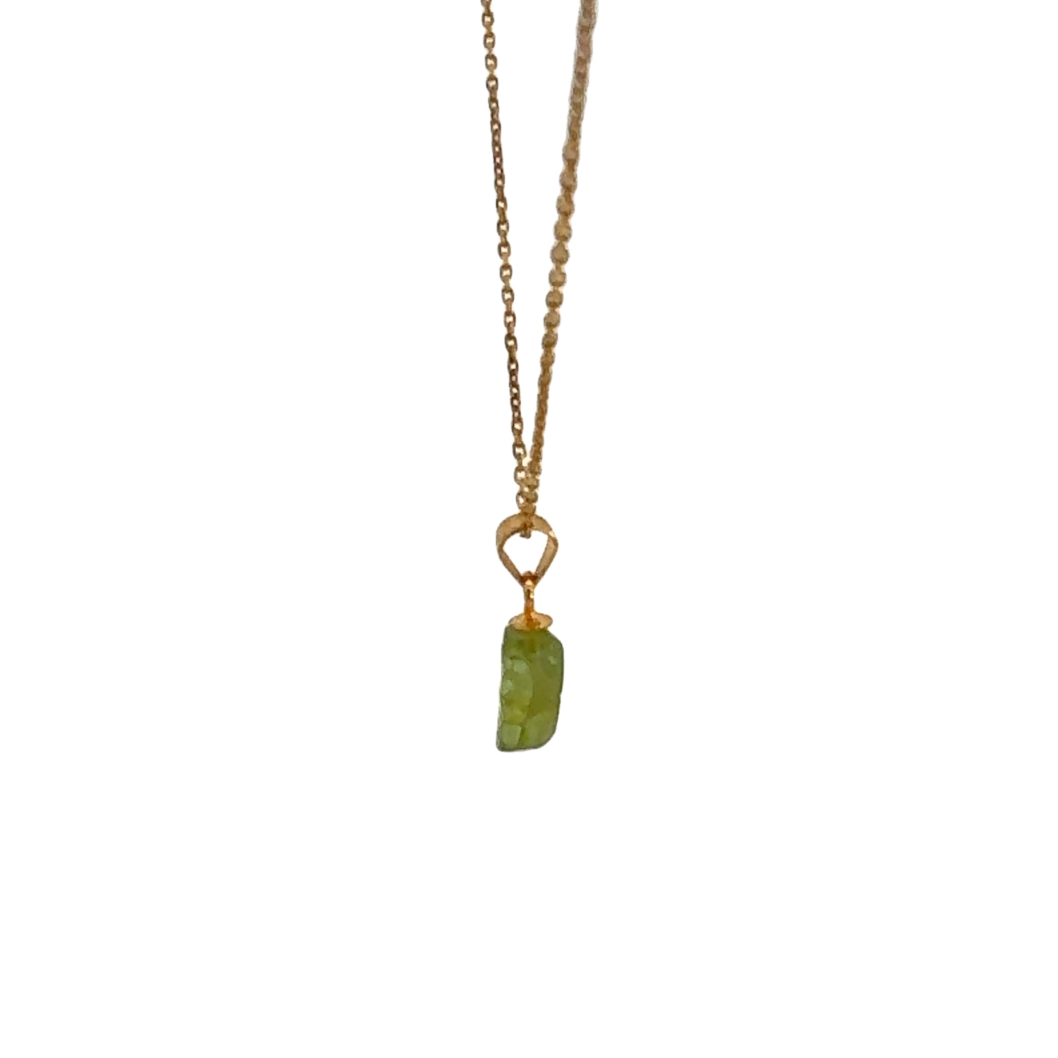 Freeform Peridot Necklace in Vermeil